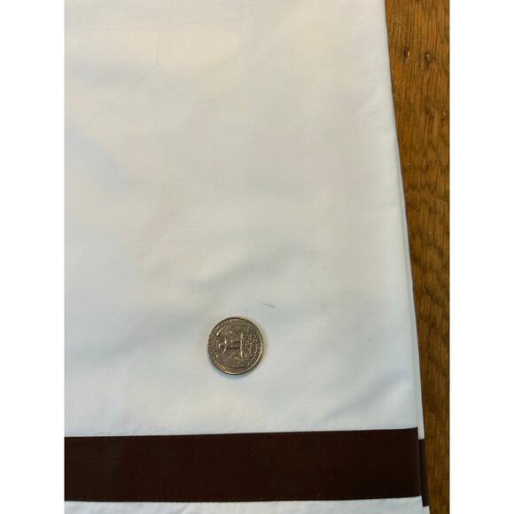 Pottery Barn Series One Morgan Standard Shams White & Brown Made in Italy *read* - Picture 10 of 10